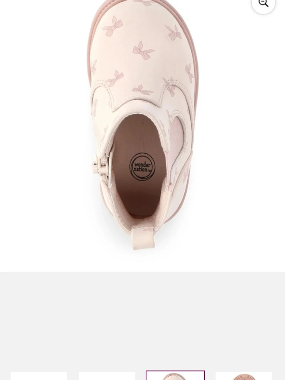 Wonder Nation Pink Bow Print Booties